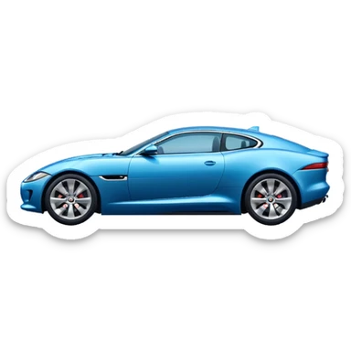 blue jaguar ca side view sticker