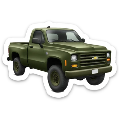 military green chevrolet sticker