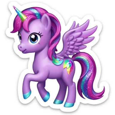My Little Pony logo sparkly sticker