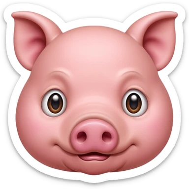 A surprised pig sticker