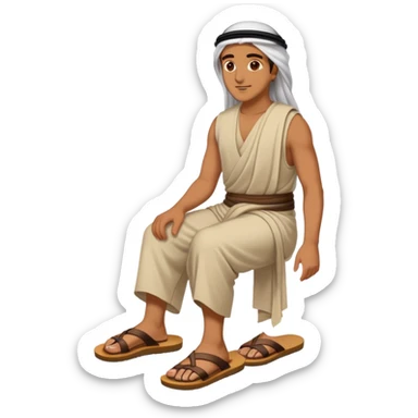 Arabic with sandals  sticker