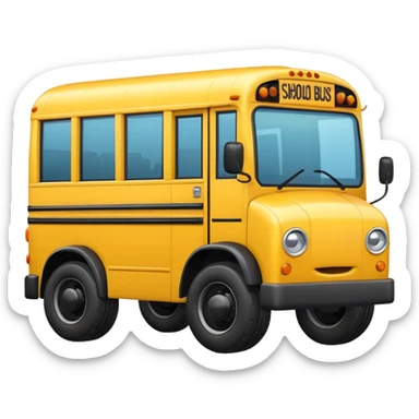 Make me an emoji of a small school bus sticker