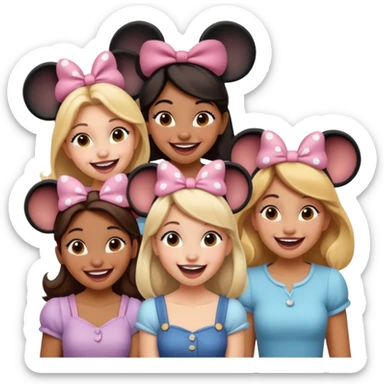 Como si quatro chicas estuvieran en una atracción de Disney sticker