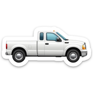 ONE WHITE PICKUPTRUCK SIDE VIEW ELLISDON ON SIDE OF TRUCK sticker