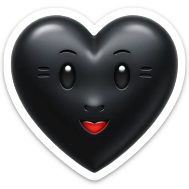 a emoji of a black hearth with inside txt"zinjectra" sticker