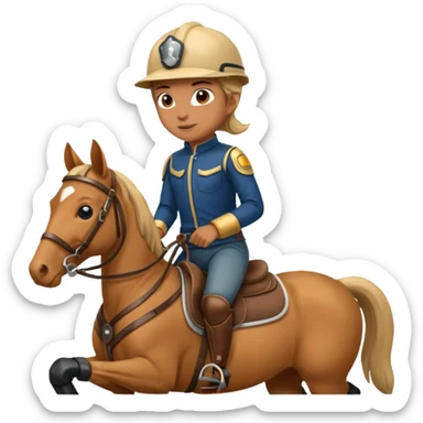 horse riding sticker
