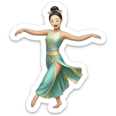 Danseuse chinoise  sticker