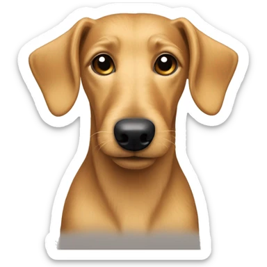 Wire hair blonde terrier dachund mix  sticker
