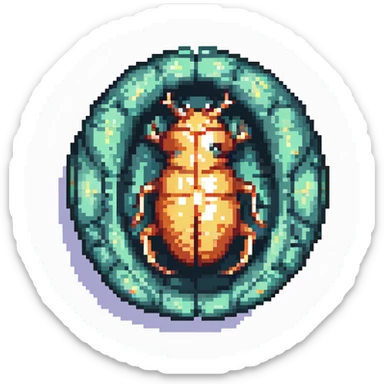 MRI embryo digital fetal small shape in otherworldly bubble, eerie, horror, pupa, crystalis, in-utero, sea-life, crustaceanoid sticker