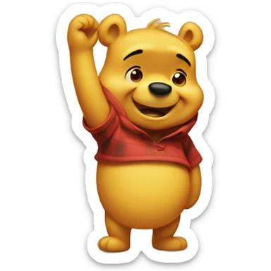 Scared Winnie the Pooh sticker
