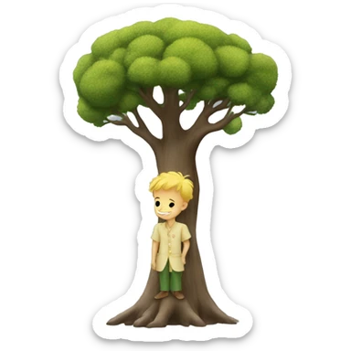 The little prince by the baobab tree sticker
