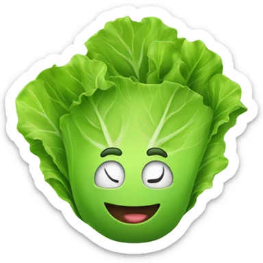 lettuce with happy face sticker