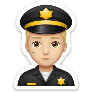 Humain avec une tenue de prisonnier noir et jaune  sticker