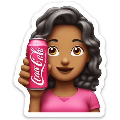 Pink coca cola sticker