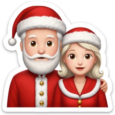 Mr. and Mrs. Clause sticker