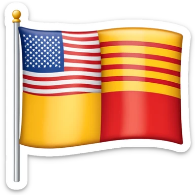 The herb of Rokiškis as a flag: devided in 4 parts... sticker