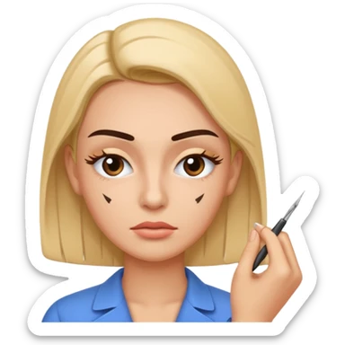 tweezers eyebrows sticker