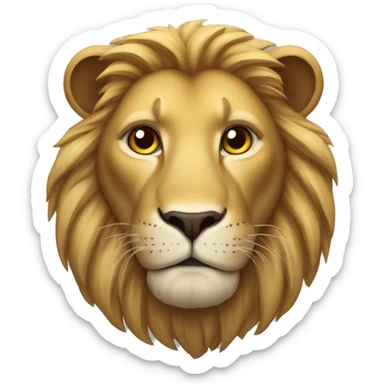Lion with res eyes sticker