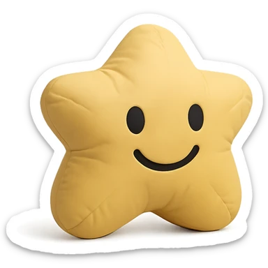 simple cute cushion shaped emoji sticker