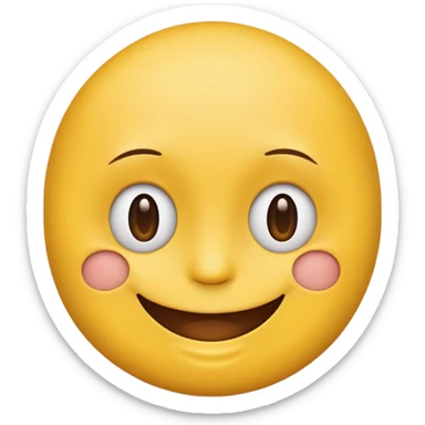 Half yellow half brown. No background. Make it look like an emoji. In smiley format. No hair sticker