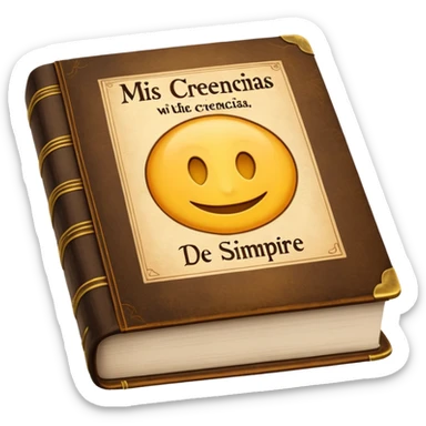 a book with the name "mis creencias de siempre" sticker