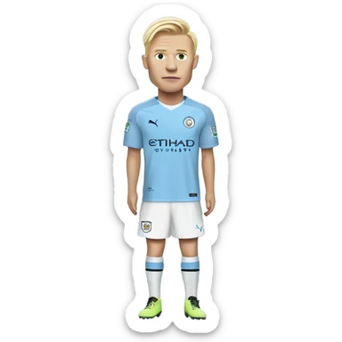 Erling Haaland full body in a Manchester city jersey sticker