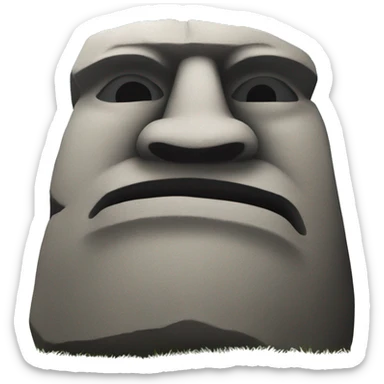 Easter island stones flexing  sticker