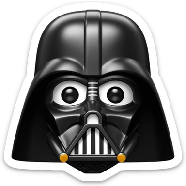 Darth Vader as a LEGO minifigure helmet close-up sticker