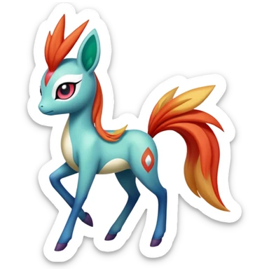 Meloetta-Keldeon-Pokémon-Fakémon-fusion-hybrid-creature sticker