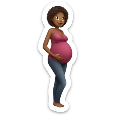 Pregnant mum sticker