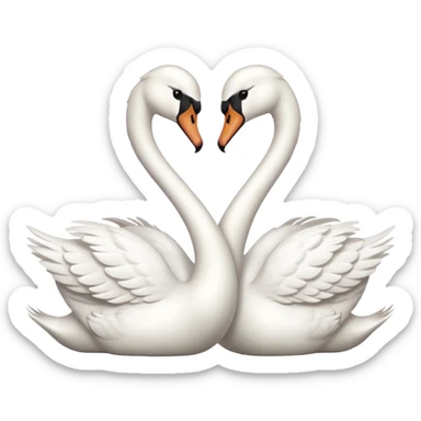 Two swan in love sticker