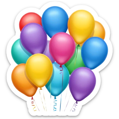 Balloons that say 30  sticker