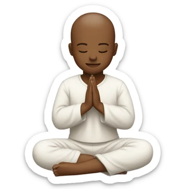 knees on the ground with both arms up in prayer  sticker