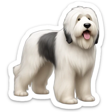 Dog old english sheepdog full-height sticker