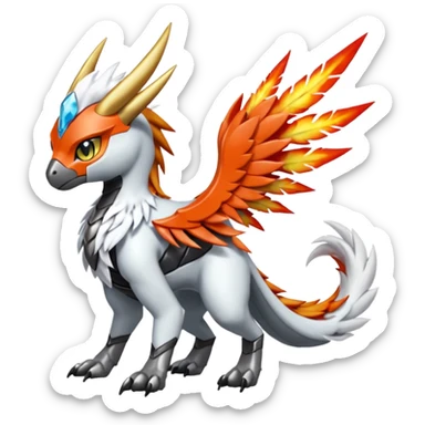 Meloetta-Wargreymon-Kyurem-Trico-Pokémon-Digimon-Fakémon-fusion-hybrid-creature sticker