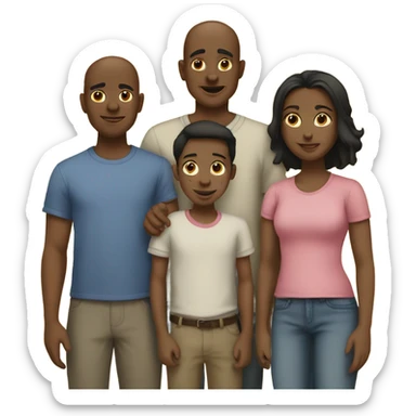 Family of 5 3 brothers  1 sister sticker