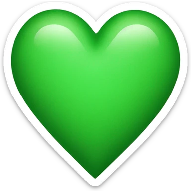 Green heart sticker