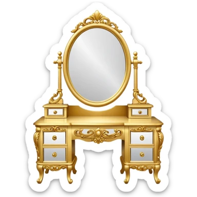 gold DRESSING TABLE sticker