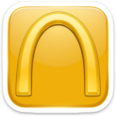 mcdonalds golden arches logo with red background sticker