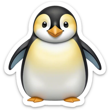 Meme-Worthy cute Sleeping Emperor Penguin Portrait Emoji, Head resting peacefully with a contented smile, showcasing luxuriously soft feathers and a serene, slumbering gaze, Simplified yet hilariously adorable features, highly detailed, glowing with a soft, drowsy polar light, high shine, relaxed and utterly lovable, stylized with an air of playful laziness, bright and heartwarming, soft glowing outline, capturing the essence of a comically sleepy emperor that feels destined to become the next viral sensation of adorable rest! sticker