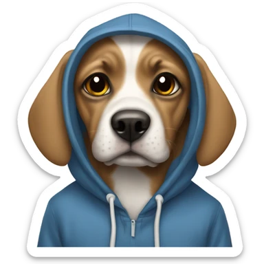 Dog wearing sandiego hoodie sticker