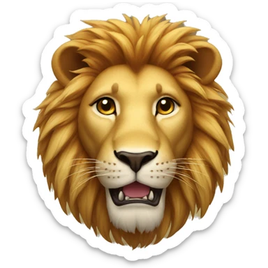 Lion make a photo sticker