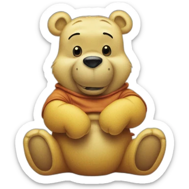 spooky winnie the pooh sticker