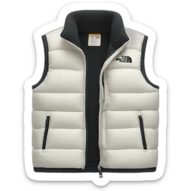 northface white wool sleeveless vest sticker
