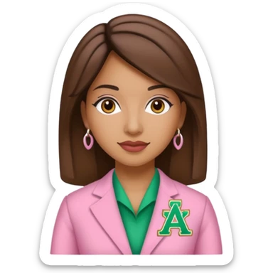 Hispanic woman alpha kappa alpha sorority sticker