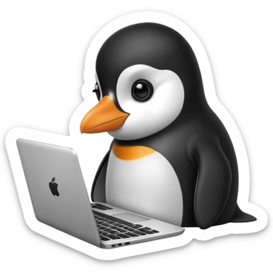 yeah thats nice now convert it into pengeuin with his laptop
 sticker