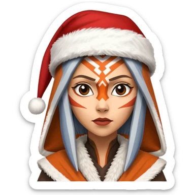 ahsoka tano santa hat sticker