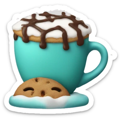 Christmas cookie with hot chocolate  sticker