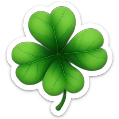 Black clover leaf sticker