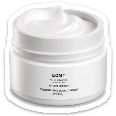 body moisturizer cream pot with label sticker